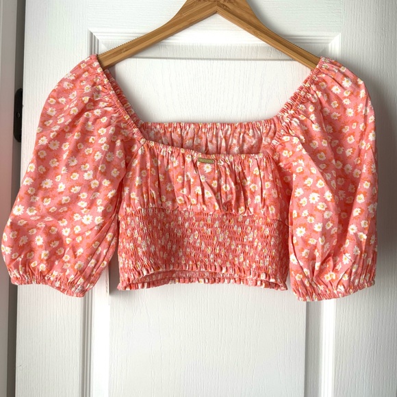 NWT Billabong Floral Woven Crop Top Size Medium - Picture 5 of 7